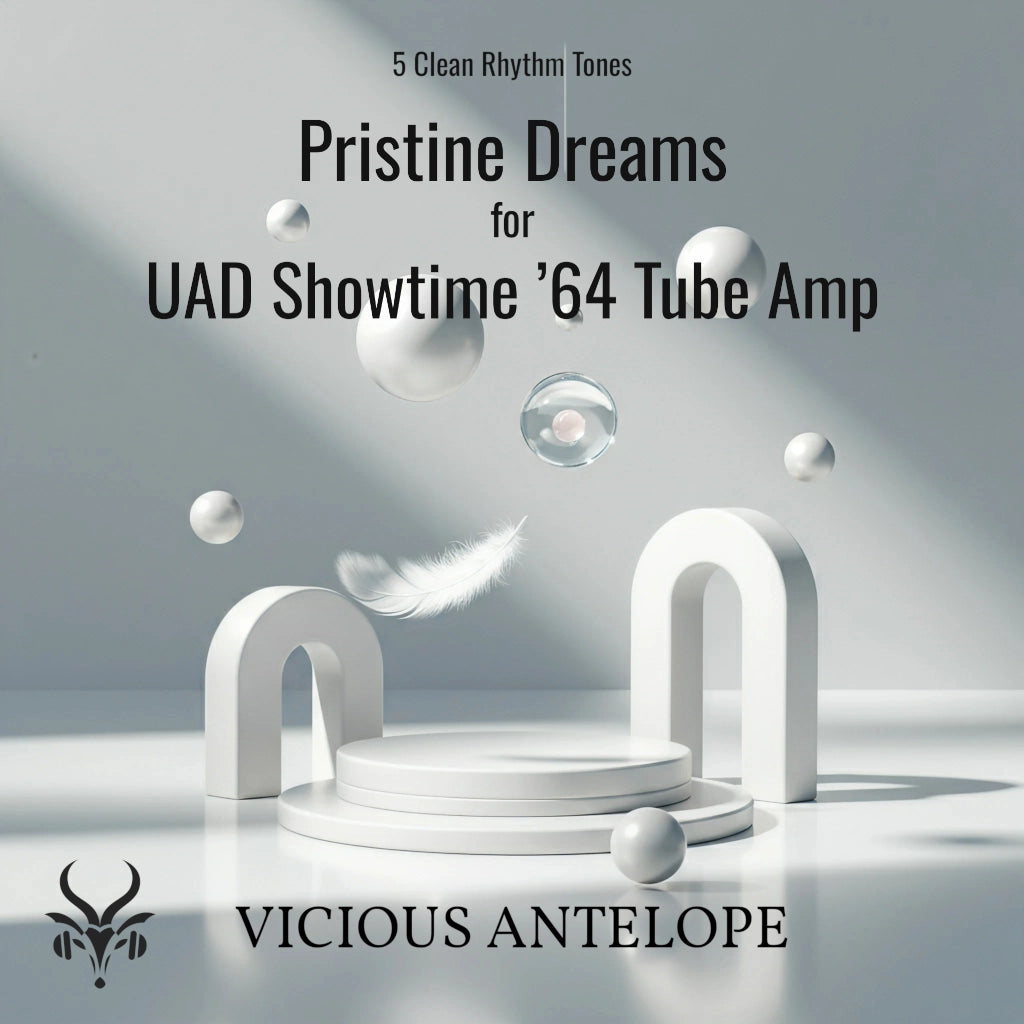 Pristine Dreams guitar pack cover artwork for Universal Audio Amps – Vicious Antelope