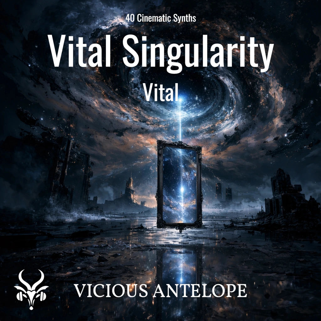 Vital Singularity pack with 40 cinematic sci-fi polysynth presets for Vital wavetable synthesizer