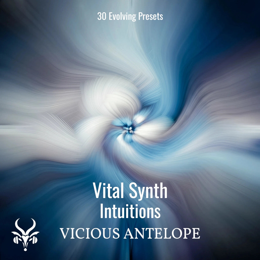 Intuitions preset pack cover artwork for Vital – Vicious Antelope