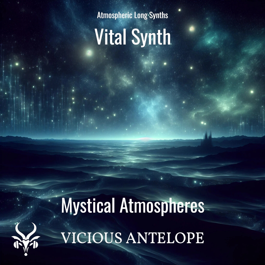Mystical Atmospheres preset pack cover artwork for Vital – Vicious Antelope