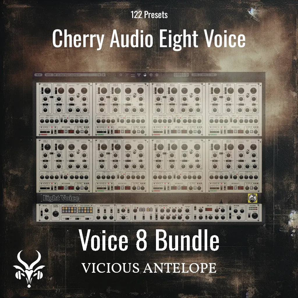 Voice 8 Bundle preset pack cover artwork for Cherry Audio – Vicious Antelope