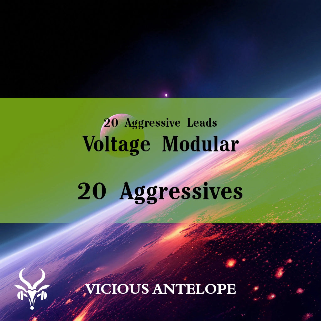 20 Aggressives preset pack cover artwork for Cherry Audio – Vicious Antelope