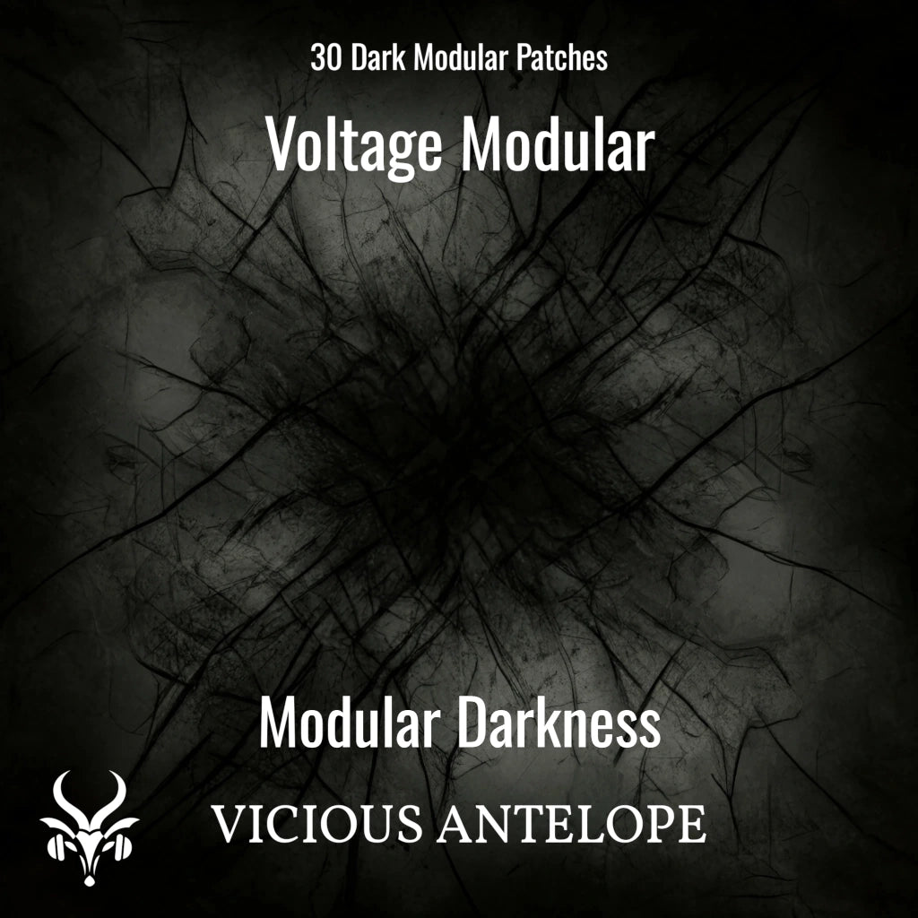 Modular Darkness preset pack cover artwork for Cherry Audio – Vicious Antelope