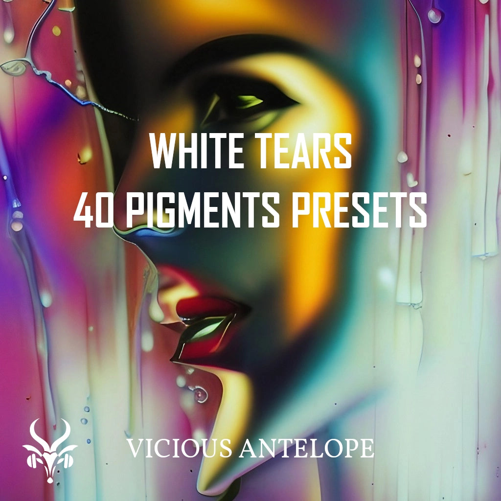 WHITE TEARS preset pack cover artwork for Cherry Audio – Vicious Antelope