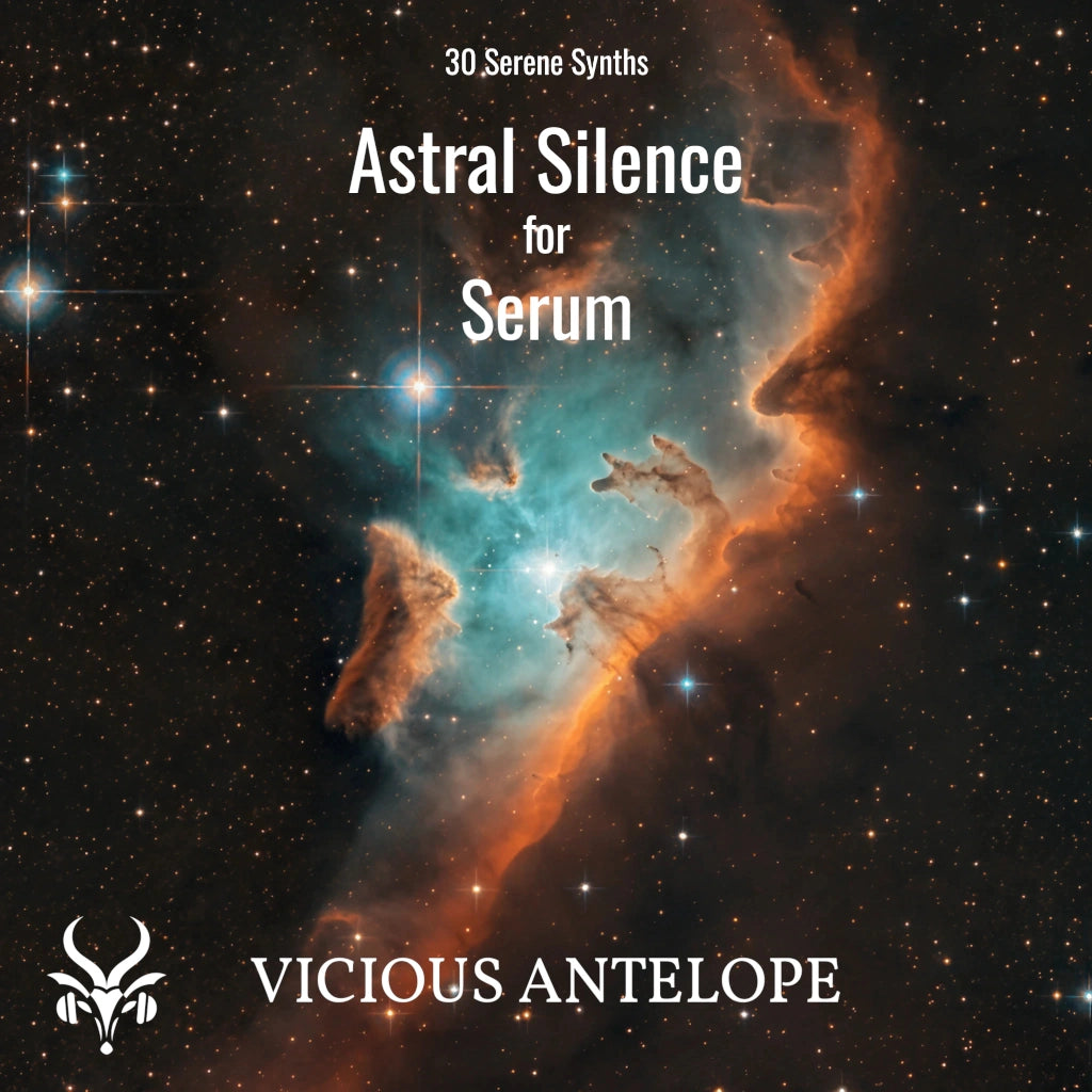 Astral Silence preset pack cover artwork for Serum 2 – Vicious Antelope