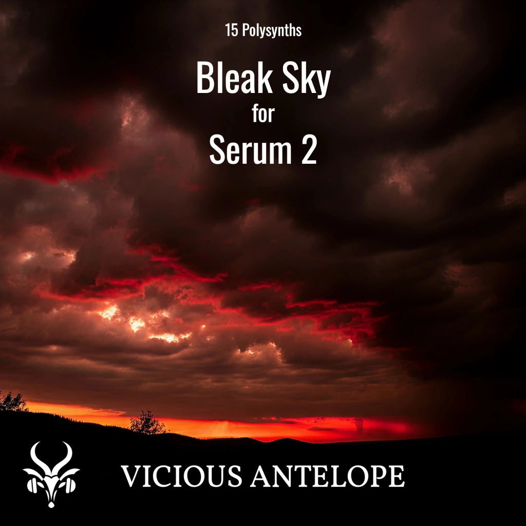 Bleak Sky preset pack cover artwork for Serum 2 – Vicious Antelope