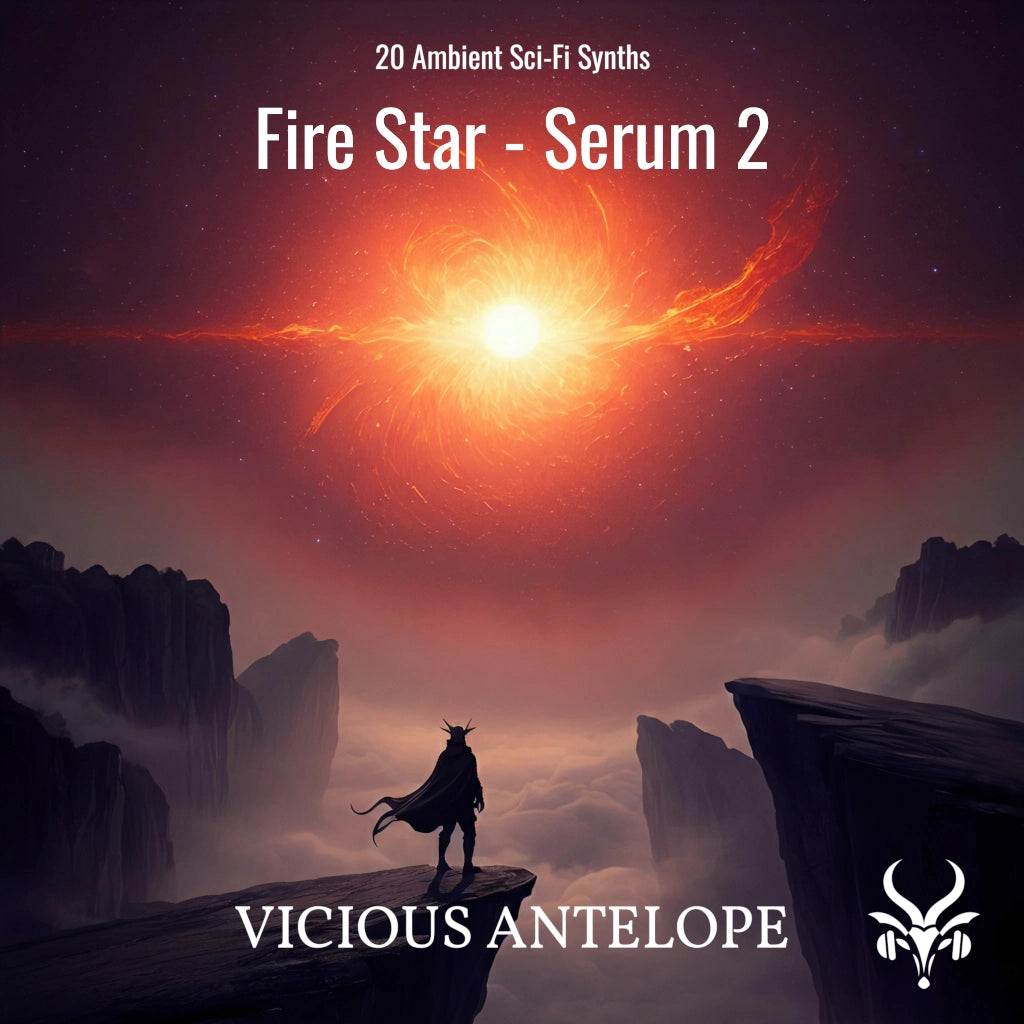 Fire Star preset pack cover artwork for Serum 2 – Vicious Antelope