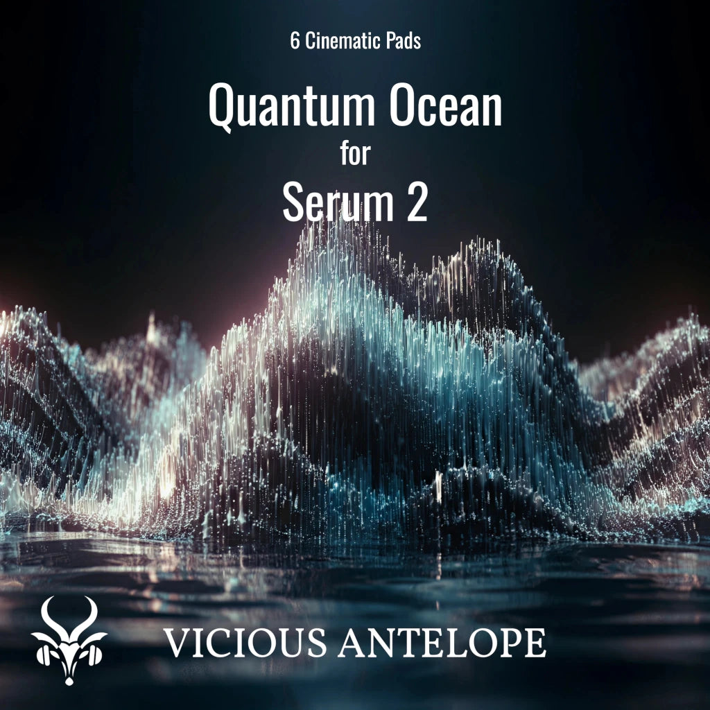 Quantum Ocean preset pack cover artwork for Serum 2 – Vicious Antelope