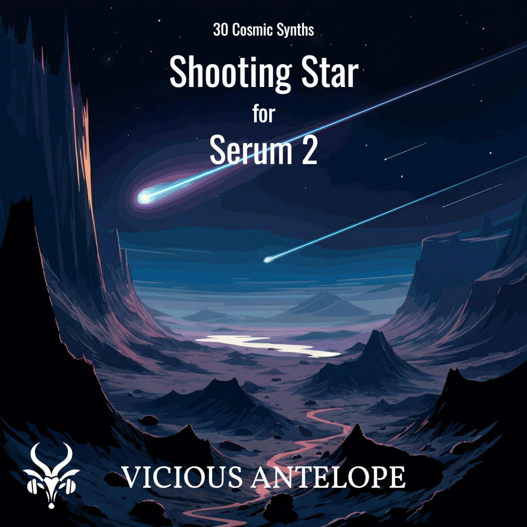 Shooting Star preset pack cover artwork for Serum 2 – Vicious Antelope