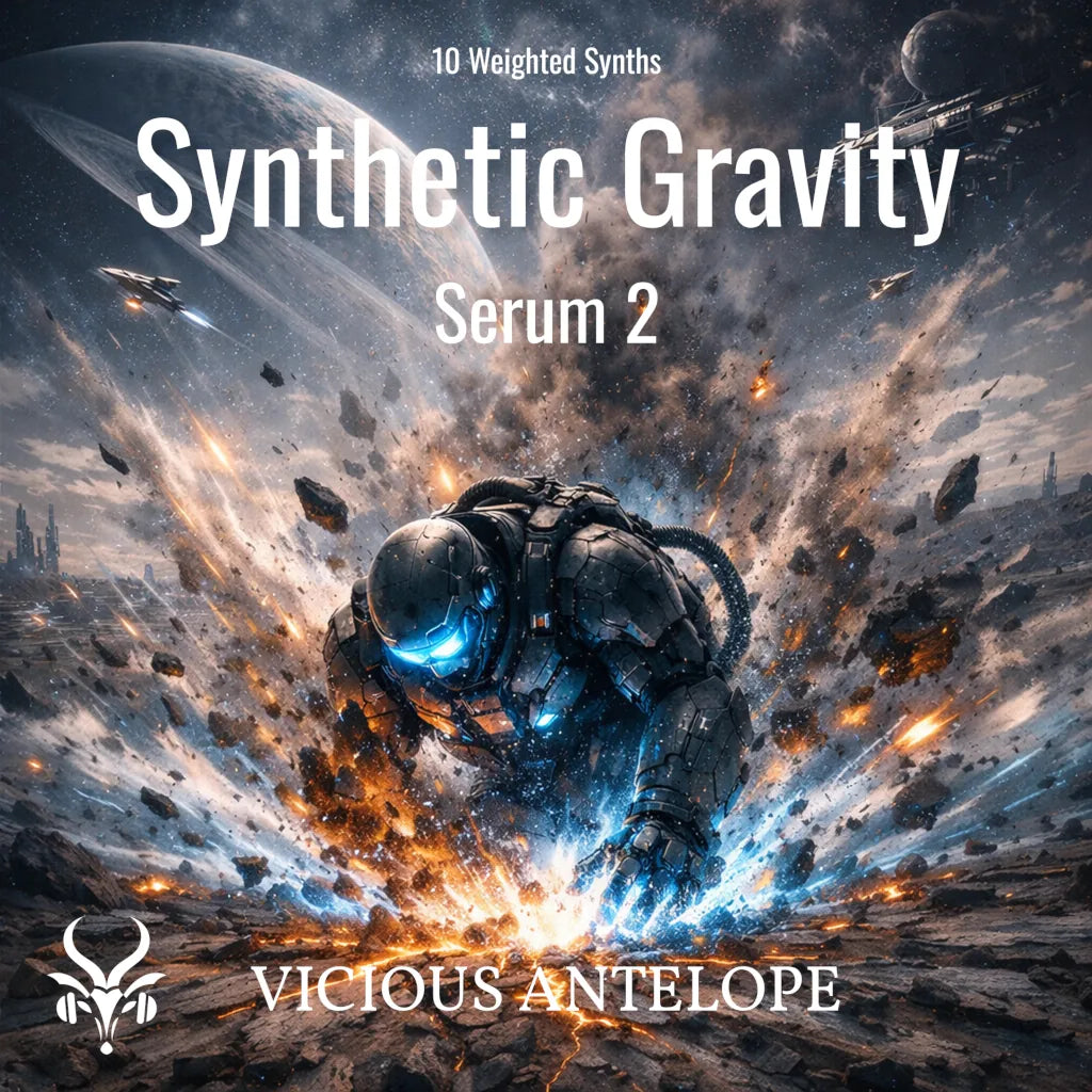 Synthetic Gravity cinematic Serum 2 presets with dark atmospheric synth textures