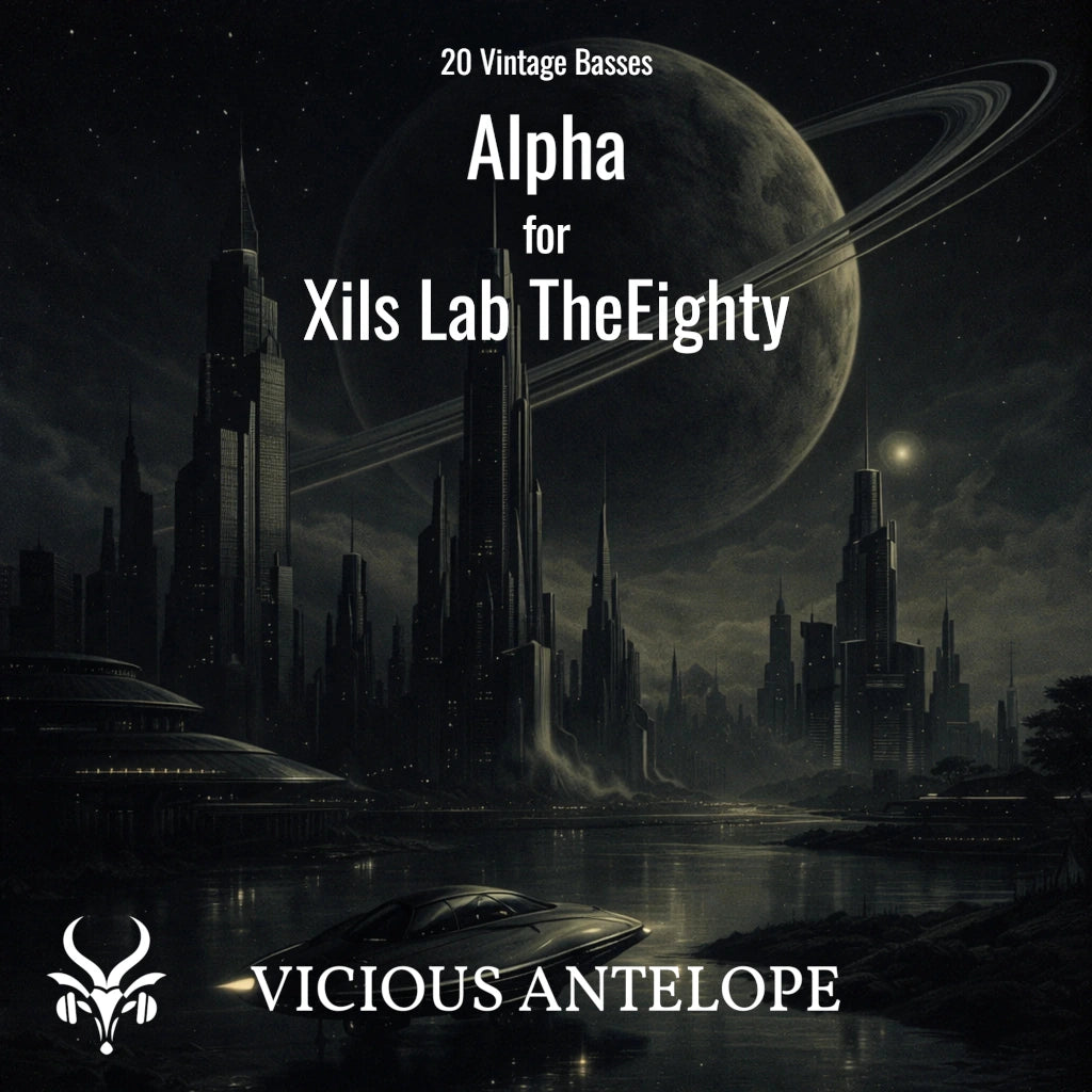 Alpha preset pack cover artwork for Xils Lab TheEighty – Vicious Antelope