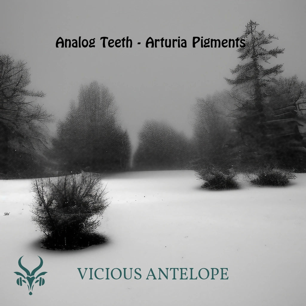 Analog Teeth preset pack cover artwork for Arturia Pigments – Vicious Antelope