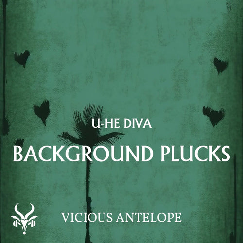 background plucks preset pack cover artwork for U-He Diva – Vicious Antelope