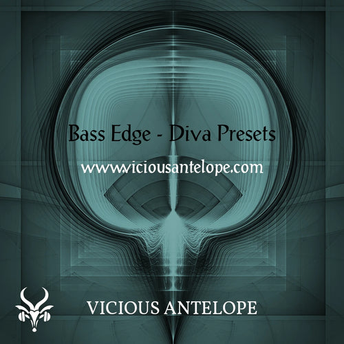 Bass Edge preset pack cover artwork for U-He Diva – Vicious Antelope