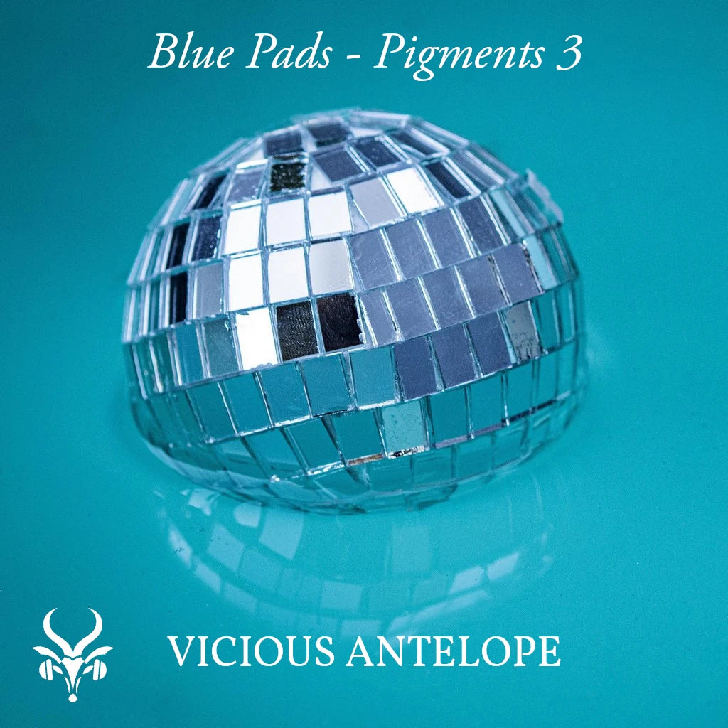 Blue Pads preset pack cover artwork for Arturia Pigments – Vicious Antelope