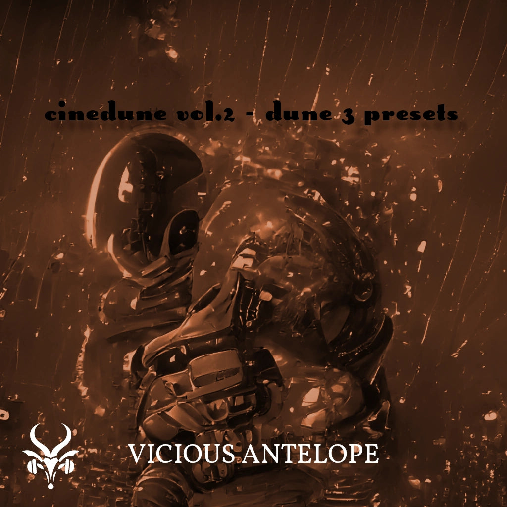 Cine Dune Vol.2 preset library cover artwork for Dune 3 – Vicious Antelope