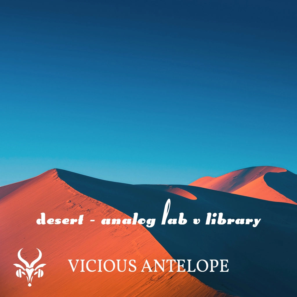 Desert preset pack cover artwork for Arturia Pigments – Vicious Antelope