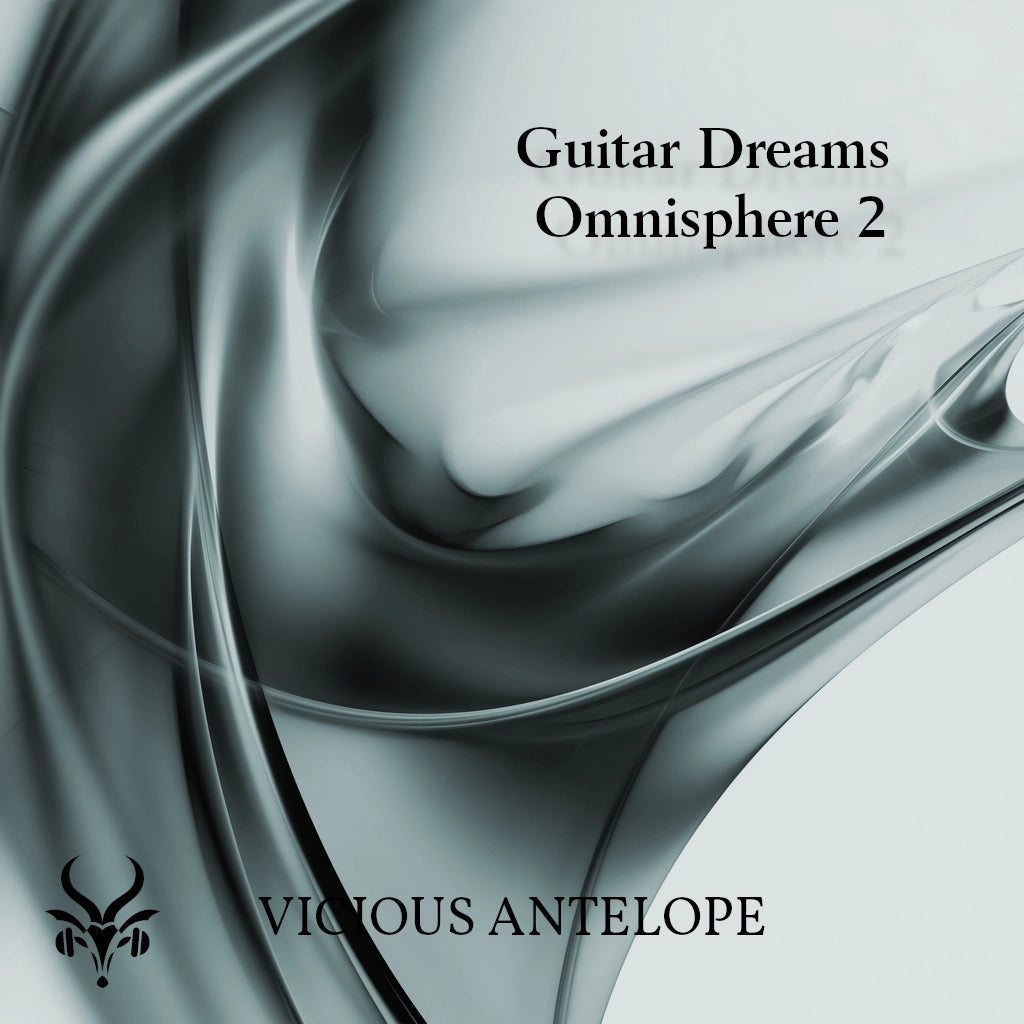 Guitar Dreams preset library cover artwork for Omnisphere 3 – Vicious Antelope