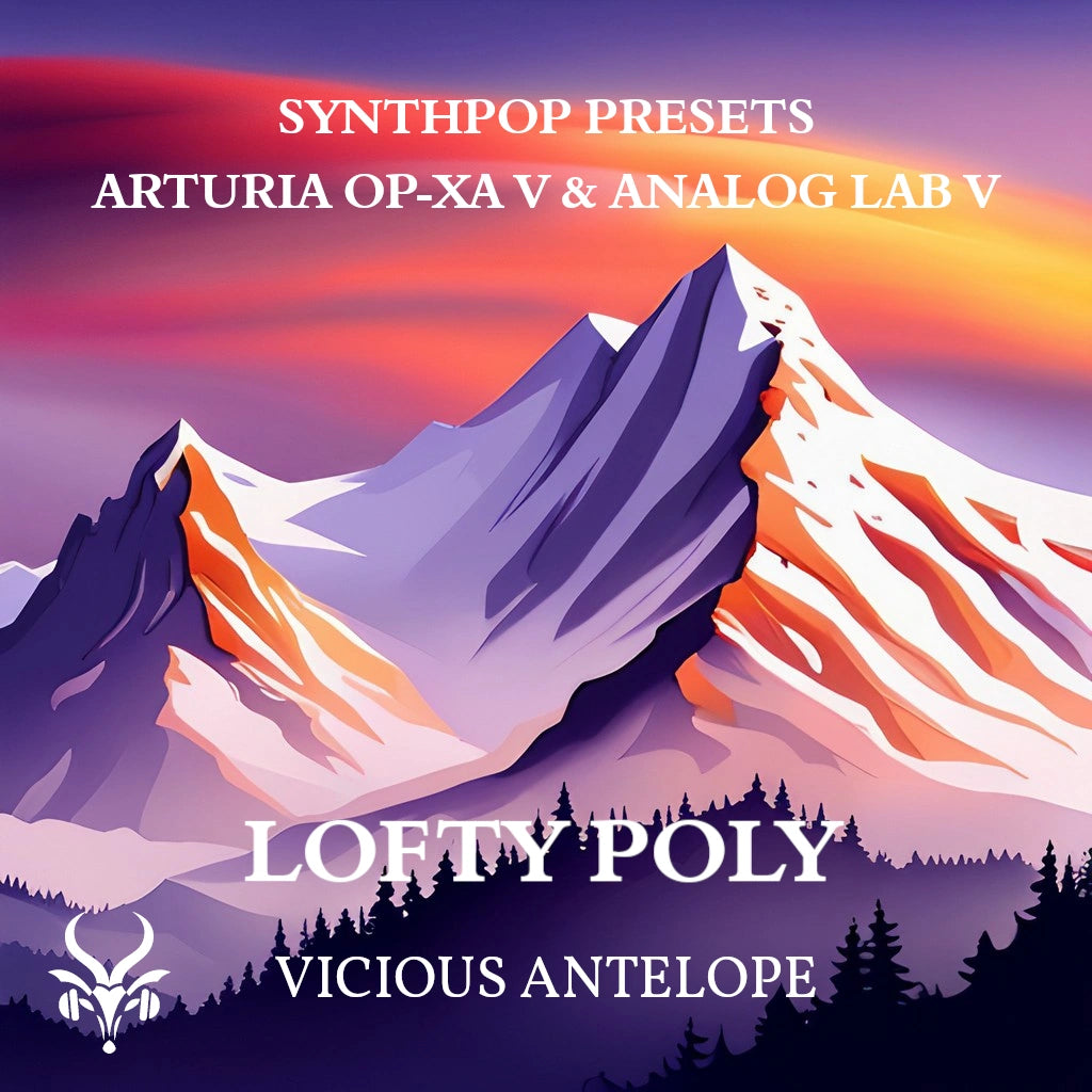 lofty poly preset pack cover artwork for Arturia – Vicious Antelope