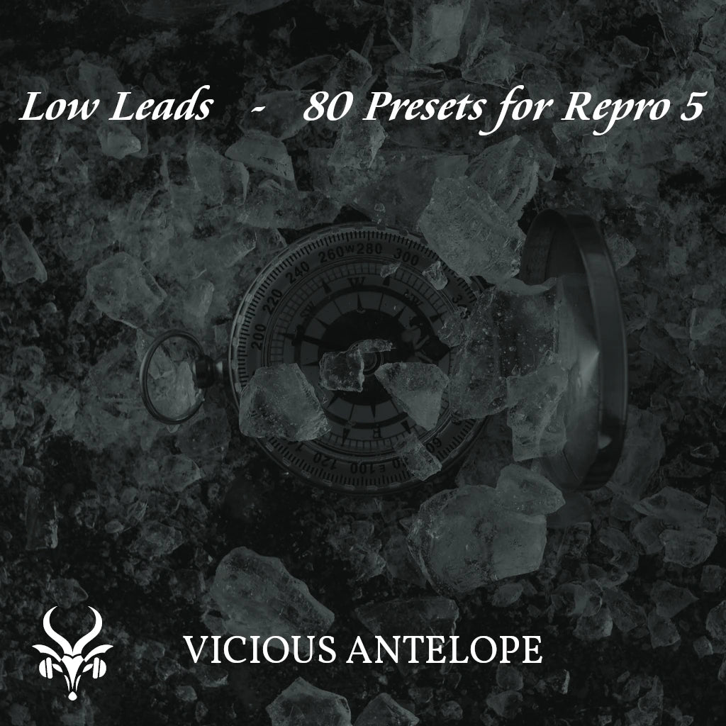 Low Leads preset pack cover artwork for U-He RePro 5 – Vicious Antelope