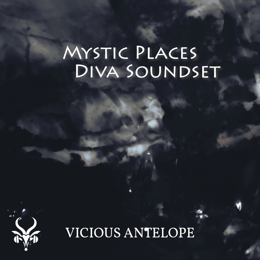 Mystic Places preset pack cover artwork for U-He Diva – Vicious Antelope