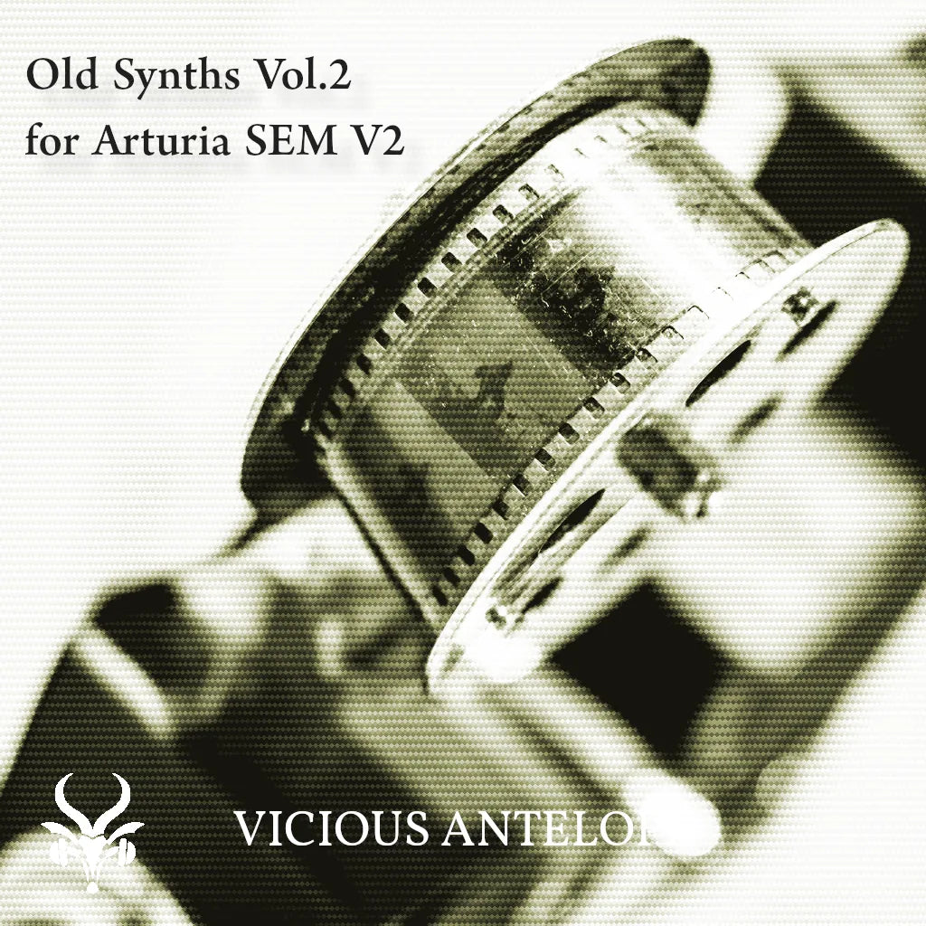 Old Synths Vol.2 preset pack cover artwork for Arturia – Vicious Antelope