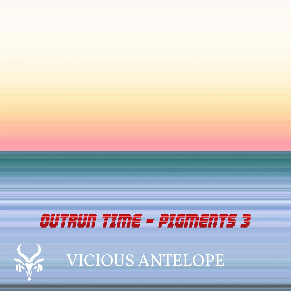 Outrun Time preset pack cover artwork for Arturia Pigments – Vicious Antelope