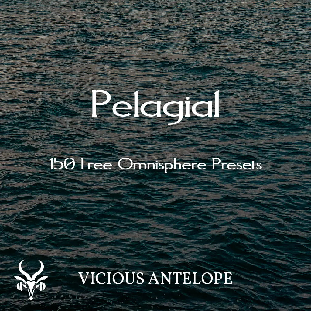 Pelagial preset library cover artwork for Omnisphere 3 – Vicious Antelope