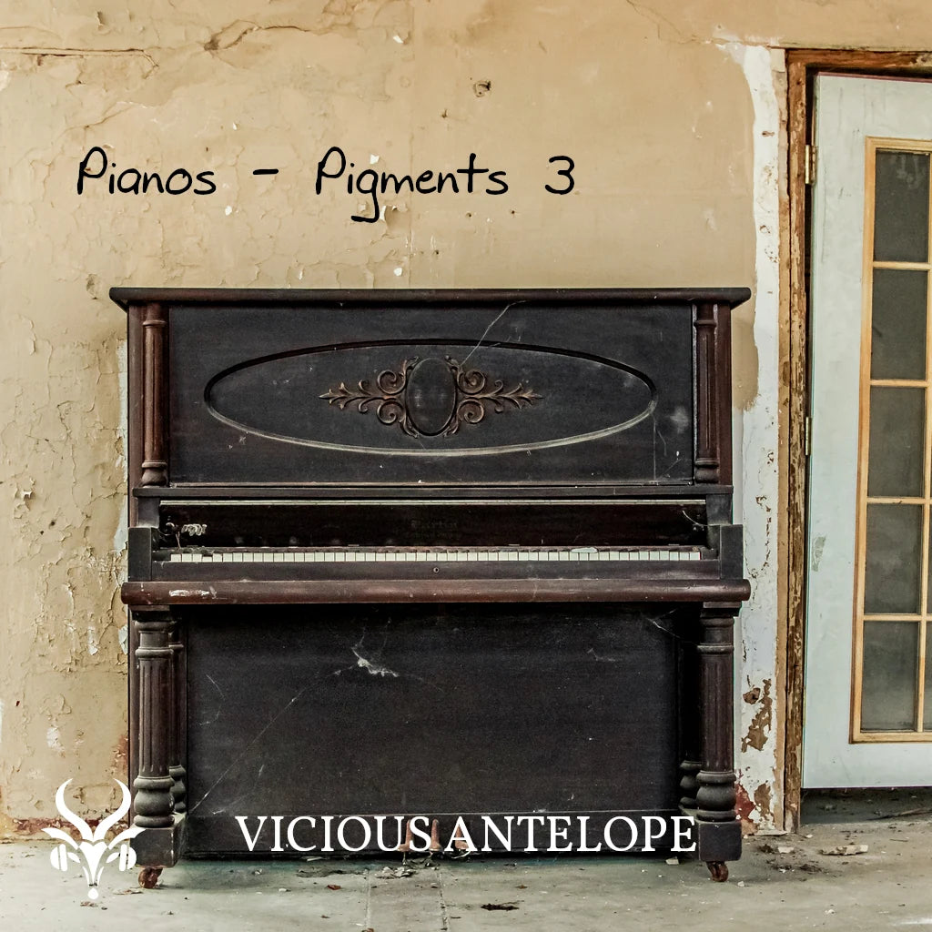 Pianos preset pack cover artwork for Arturia Pigments – Vicious Antelope