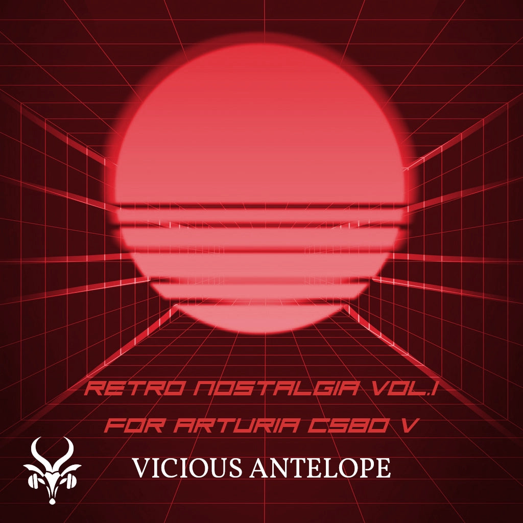 Retro Nostalgia Vol.1 preset pack cover artwork for Arturia – Vicious Antelope
