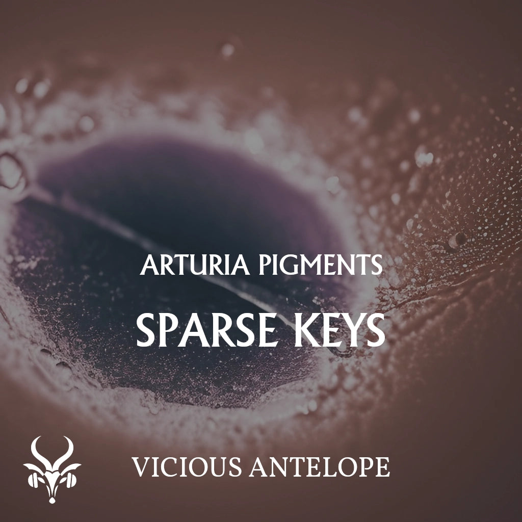 sparse keys preset pack cover artwork for Arturia Pigments – Vicious Antelope