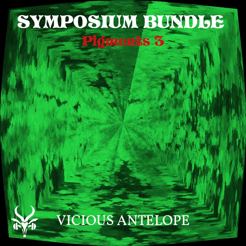 Symposium Bundle preset pack cover artwork for Arturia Pigments – Vicious Antelope
