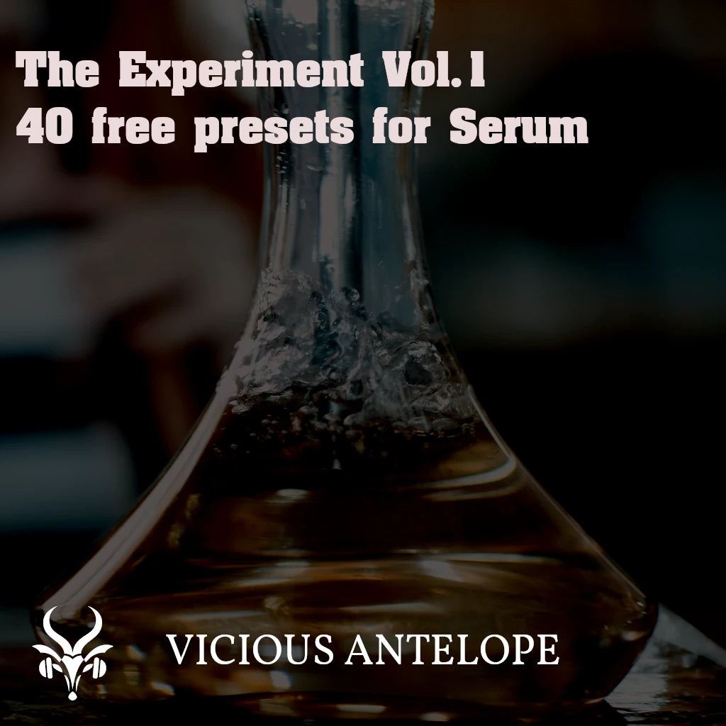 The Experiment Vol.1 preset pack cover artwork for Serum 2 – Vicious Antelope