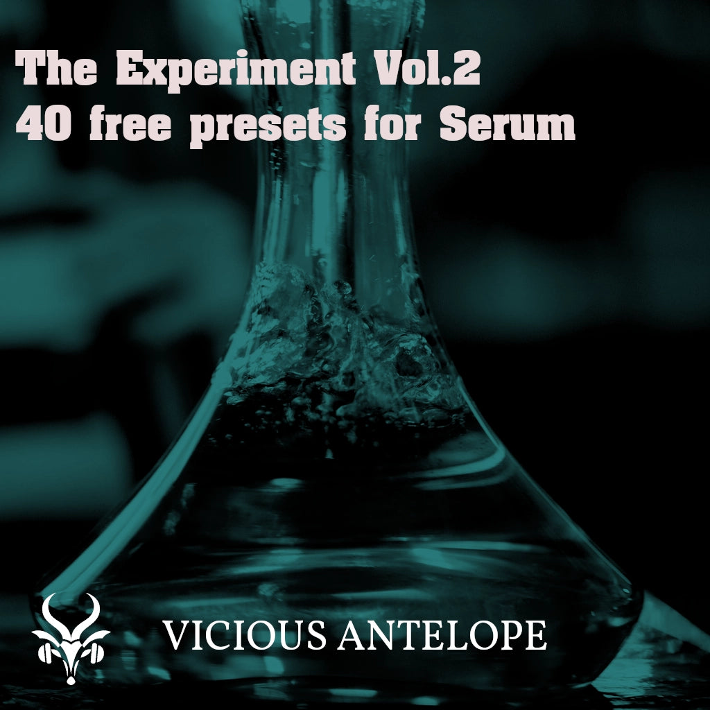 The Experiment Vol.2 preset pack cover artwork for Serum 2 – Vicious Antelope