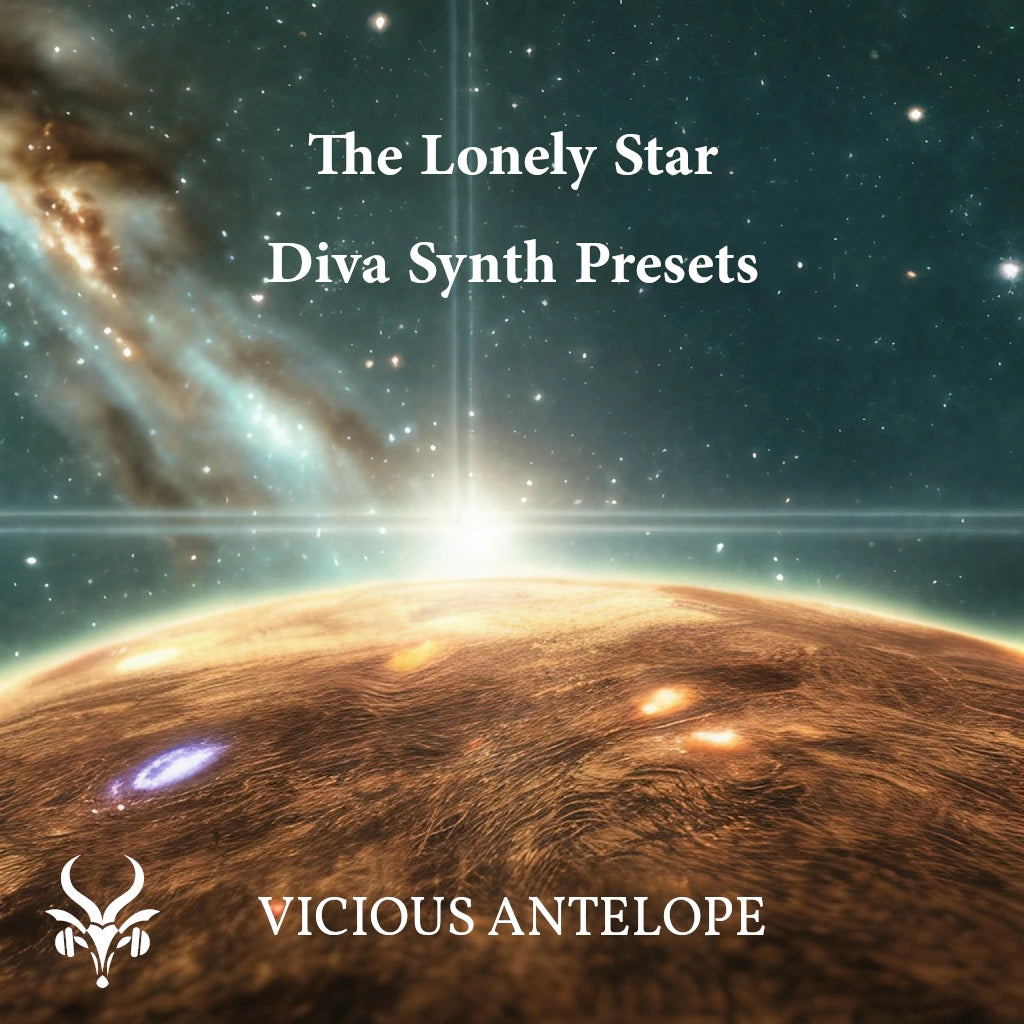 the lonely star preset pack cover artwork for U-He Diva – Vicious Antelope