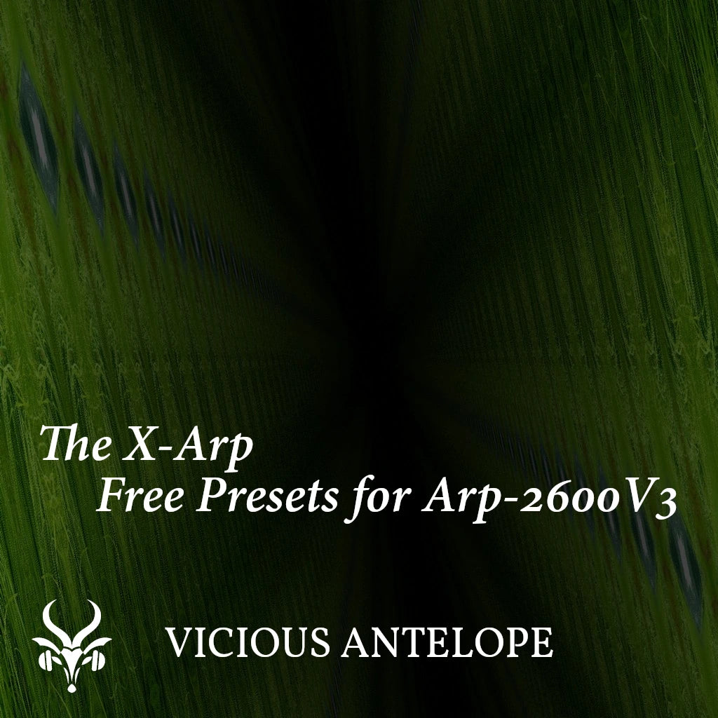 The X-Arp preset pack cover artwork for Arturia – Vicious Antelope
